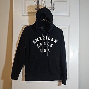 American Eagle Outfitters Logo Pullover Hoodie Sweatshirt Size XS